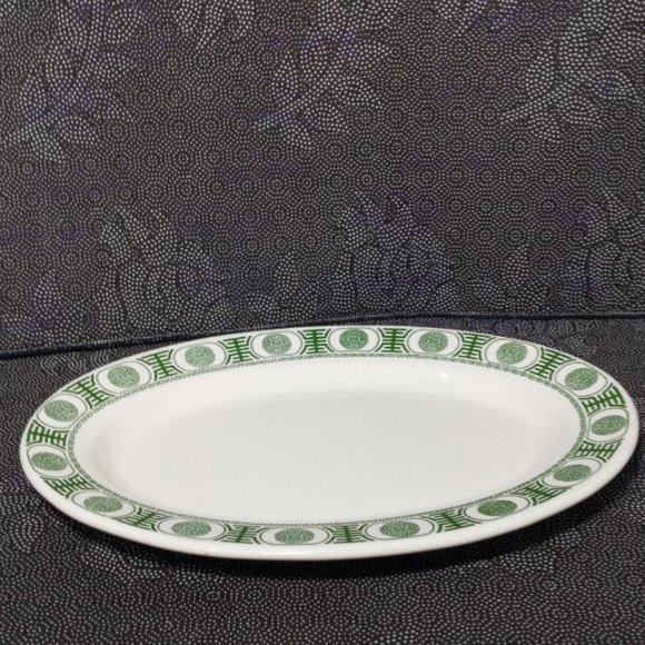 Vintage BUFFALO CHINA Ironstone Oval Dish Art Deco - Picture 3 of 9
